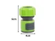 Garden Hose Quick Connector 3/4 Inch, Green/Black