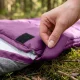 Mountain Goat STANDARD Mummy Sleeping Bag with Hood 210x73cm, Purple/Grey