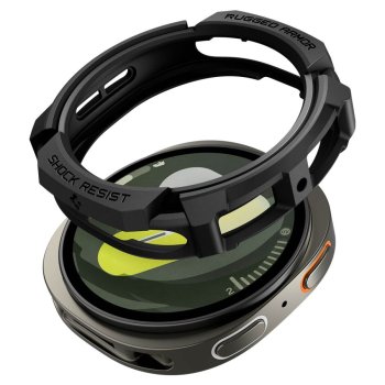 Spigen Rugged Armor Case for Samsung Galaxy Watch 8 40mm Matte Black