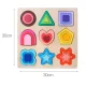 Wooden Montessori Shape Sorter Puzzle Educational Toy, 30x30 cm