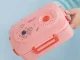 Pink Lunch Box with 3 Compartments and Cutlery