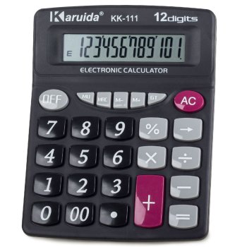 Desktop Calculator with Large 12-Digit Display and Big Buttons for Office and School
