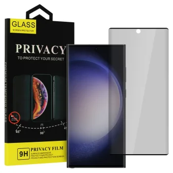 Privacy Tempered Glass for Samsung Galaxy S23 Ultra, Black