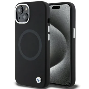 BMW iPhone 15 Case Signature Liquid Silicone MagSafe, Black