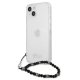 Guess Transparent Hardcase for iPhone 13 Pearl Black