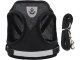 Black Harness with Leash for Dogs and Cats, Size S