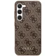 Guess 4G Metal Gold Logo Case for Samsung Galaxy S23, Brown