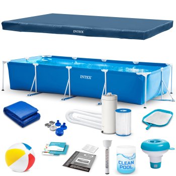 Intex 28273 Frame Pool 450 x 220 x 84 cm, 15-in-1 Set
