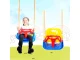 3-in-1 Kids Garden Bucket Swing with Adjustable Backrest, Blue