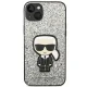 Karl Lagerfeld Glitter Flakes Ikonik Case for iPhone 14 Plus - Silver
