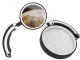 Folding Classic Magnifying Glass 90mm, 2.5x Magnification, Black/White