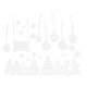 Ruhhy Christmas Window Stickers, 34 cm