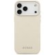 Guess Peony Hot Stamp Script MagSafe Phone Case Cover iPhone 17 Pro Max - Beige