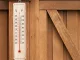Wooden Wall Thermometer for Indoor and Outdoor Use, 22 x 5 cm, Light Brown