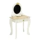 Lulilo Bella Wooden Dressing Table for Girls with Mirror, Stool and Accessories
