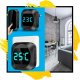 Waterproof Wireless Doorbell with Clock and Thermometer, 200m Range