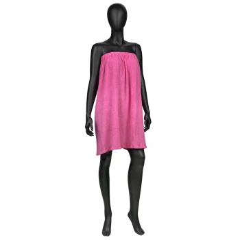 Terry Cosmetic Cape with Velcro Fastening, 70x150 cm, Pink