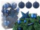 Christmas Tree Decoration, Blue Baubles, 33 pcs.