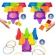 3 in 1 Toss Game Set for Kids with Rings, Bean Bags, and Cones