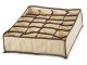 Underwear and Socks Drawer Organizer, 24 Compartments, Beige