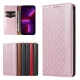 Magnet Strap Case for iPhone 14 Pro Max Flip Wallet with Lanyard, Pink