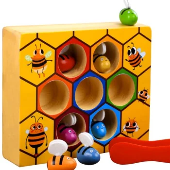 Kruzzel 21910 Wooden "Honeycomb" Game with Bees