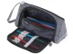 Two-Compartment School Pencil Case / Cosmetic Bag 3-in-1, Grey
