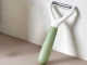Vegetable and Fruit Peeler with Double Blade, White and Green