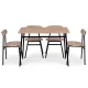 Dining Table Set for 4 OSLO Kitchen Table and Chairs by ModernHome