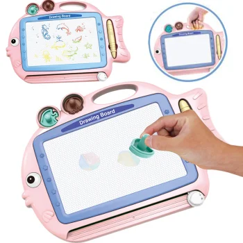Bakalu Colorful Magnetic Drawing Board Pink Fish KZ0855