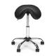 Adjustable Swivel Saddle Stool with Wheels ModernHome, Black