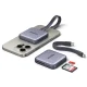 Ugreen 100W PD 3-in-1 Car Charger with Magnetic Card Reader - Gray