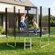 4FIZJO CLASSIC sodo batutas su tinklu ir kopėtėlėmis 312 cm 10 FT, žalias / juodas