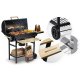 Charcoal Garden Grill Barrel with Chimney Berdsen BD-895, black