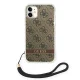 Guess 4G Print Strap Case for iPhone 11 / XR, Brown