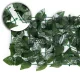 Artificial ivy hedge, 3 rolls, total 500x150 cm, balcony privacy screen, dark green