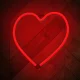Forever Light LED Neon Heart Red USB / Battery