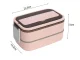 Double-Layer XXL Lunch Box with Cutlery 1400ml, Pink