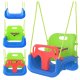 Kruzzel 3-in-1 Kids Swing for Home and Garden, Green-Blue