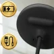 Bakalu Round LED Makeup Mirror, Black