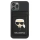 Karl Lagerfeld Saffiano Karl\'s Head MagSafe Wallet Black