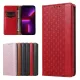 Magnet Strap Case Flip Wallet Case for iPhone 14 Pro with Stand and Lanyard, Red