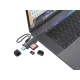 Conceptronic BIAN05G 2-in-1 Dual Plug Card Reader Grey