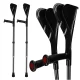 Adjustable Forearm Crutches 4FIZJO PRO, Black, 2 Pack