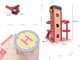 LULILO Kids Wooden Toy Fire Station