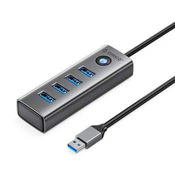 Orico PDD4U-U3 USB Hub 4x USB-A 3.0, Gray
