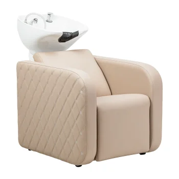 Gabbiano Sylvia Plus Electric Hairdressing Wash Unit with Massage, Beige