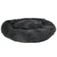 Plush Donut Pet Bed for Dogs and Cats 100 cm, Dark Grey