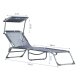 Adjustable Garden Sun Lounger with Canopy MultiGarden, Grey