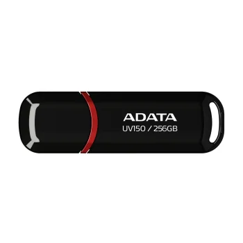 ADATA UV150 USB Flash Drive 256GB, USB 3.2 Gen 1, Black (AUV150-256G-RBK)